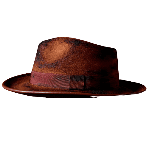 Retro Art Brown Fedora Hat