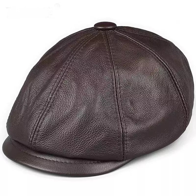 newsie-bakerboy-paperboy-cabbie-hat-vintage-cowhide