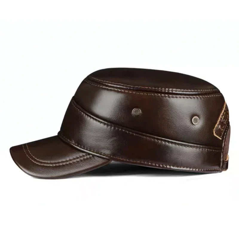 Wilfred Genuine Leather Army Cap