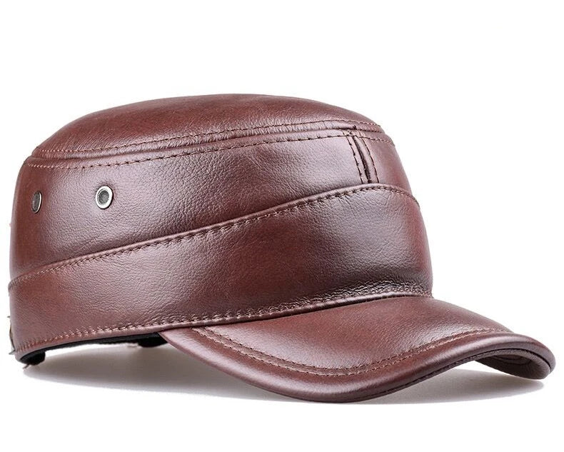 Wilfred Genuine Leather Army Cap