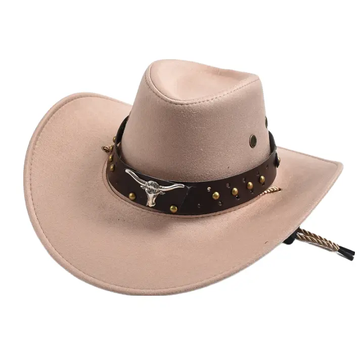 Silver Horns Suede Cowboy Hat