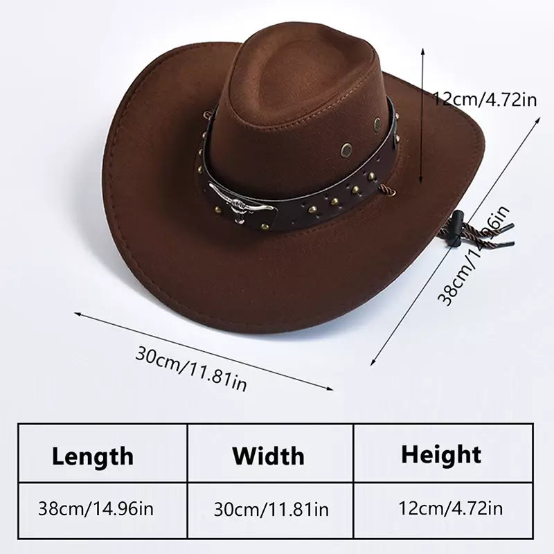 Silver Horns Suede Cowboy Hat