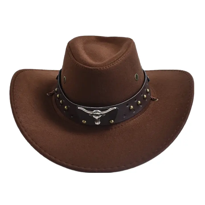 Silver Horns Suede Cowboy Hat