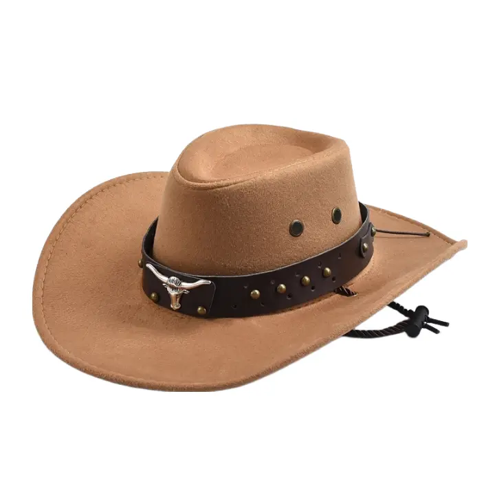 Silver Horns Suede Cowboy Hat