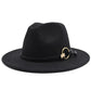 Silver Ring Cotton Fedora Hat