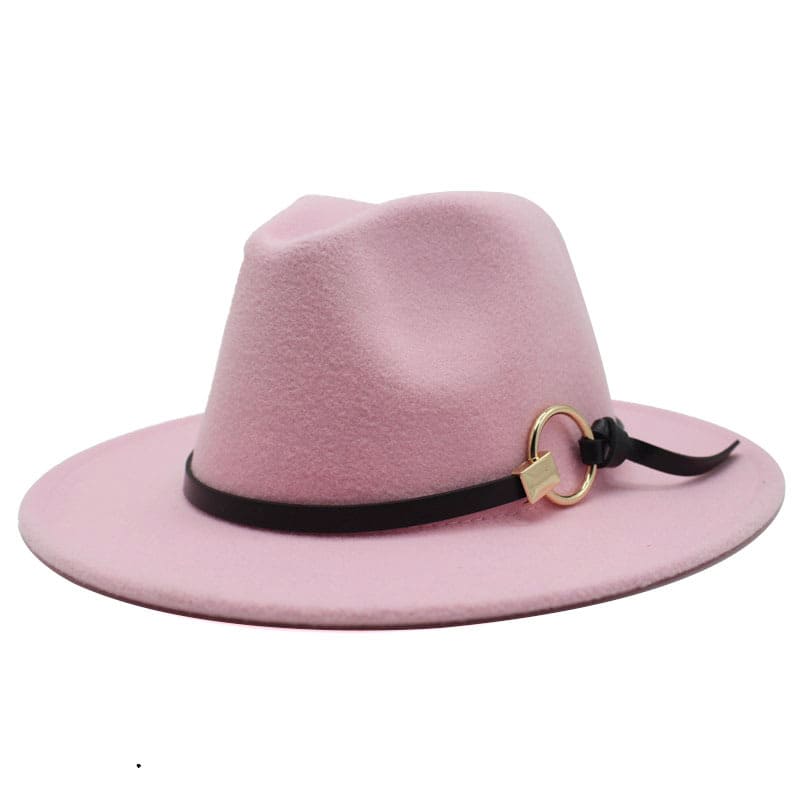 Silver Ring Cotton Fedora Hat