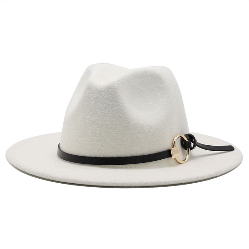 Silver Ring Cotton Fedora Hat