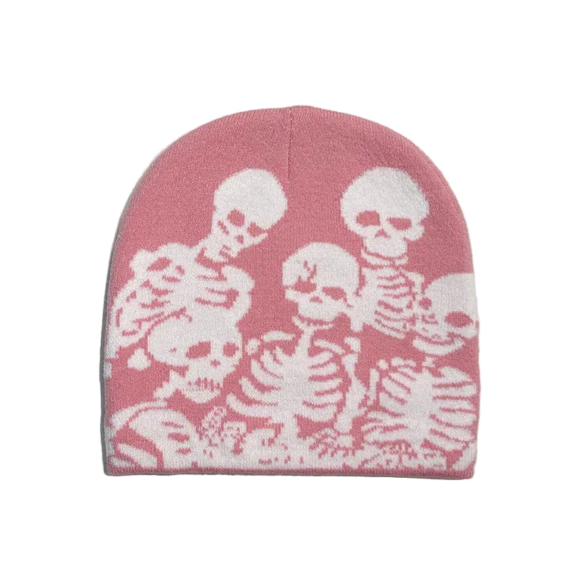 men-women-vintage-retro-spooky-bone-graphic-warm-hat