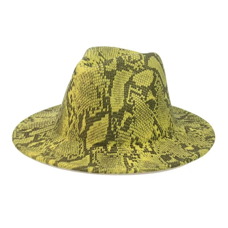 Snake Skin Fedora Hat