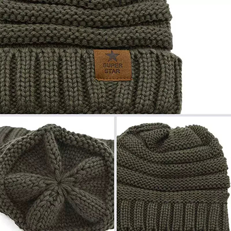 Super Star Knitted Flecked Beanie