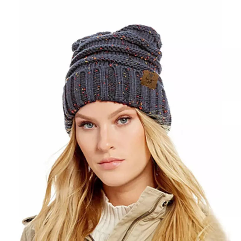 Super Star Knitted Flecked Beanie