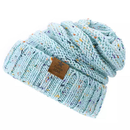 Super Star Knitted Flecked Beanie