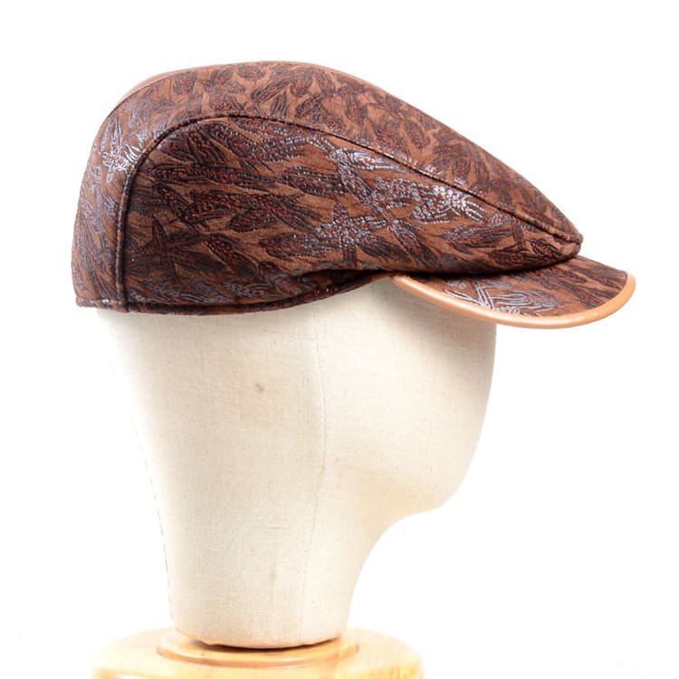 Sutton Genuine Leather Flat Cap