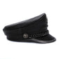 men-emblem-chain-detailed-structured-military-hat