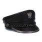 men-emblem-chain-detailed-structured-military-hat