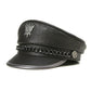 men-emblem-chain-detailed-structured-military-hat