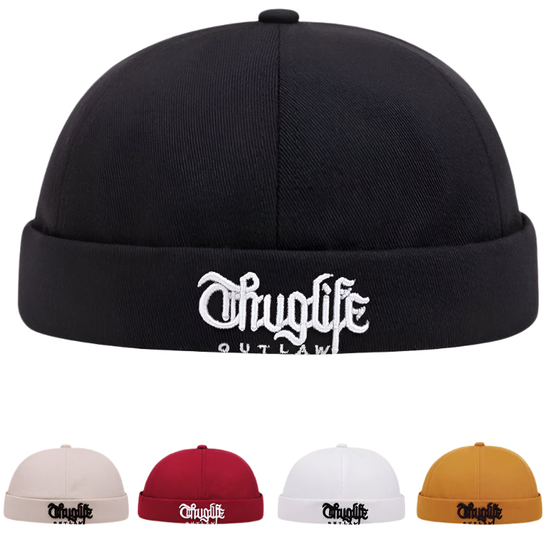 men-script-embroidered-cuffed-streetwear-beanie-brimless-hat