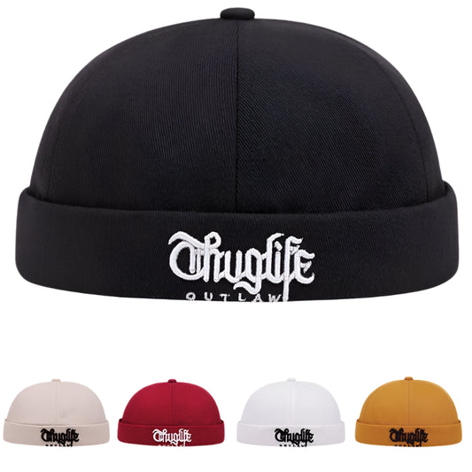 men-script-embroidered-cuffed-streetwear-beanie-brimless-hat