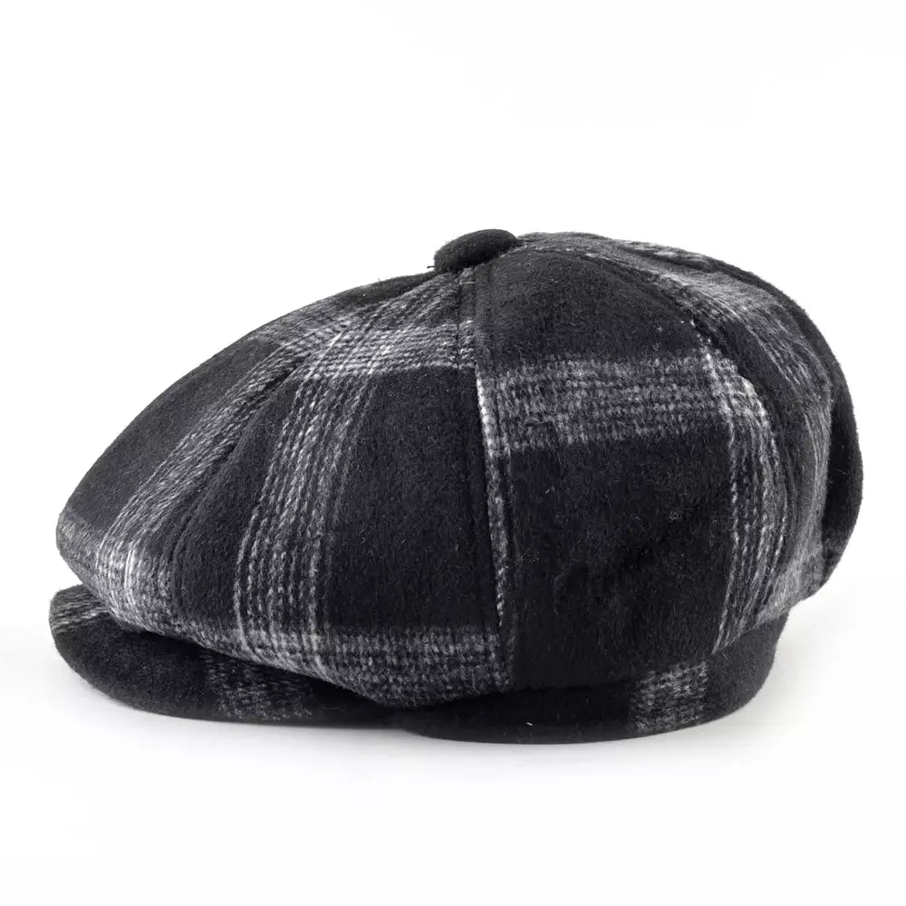 newsie-bakerboy-paperboy-cabbie-hat-plaid-men-women-winter