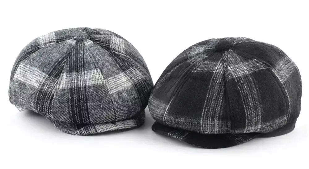 newsie-bakerboy-paperboy-cabbie-hat-plaid-men-women-winter