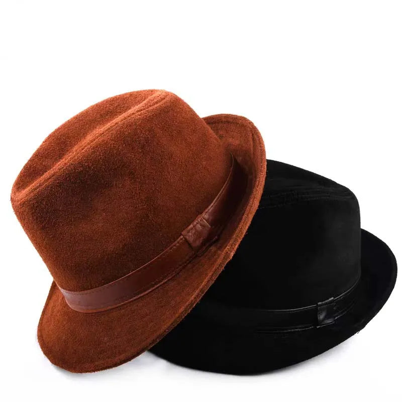 men-women-vintage-retro-jazz-fedora-headwear-pure-authentic-cowhide