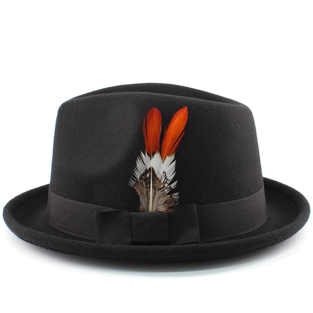 Wesley Feathers Wool Trilby Hat