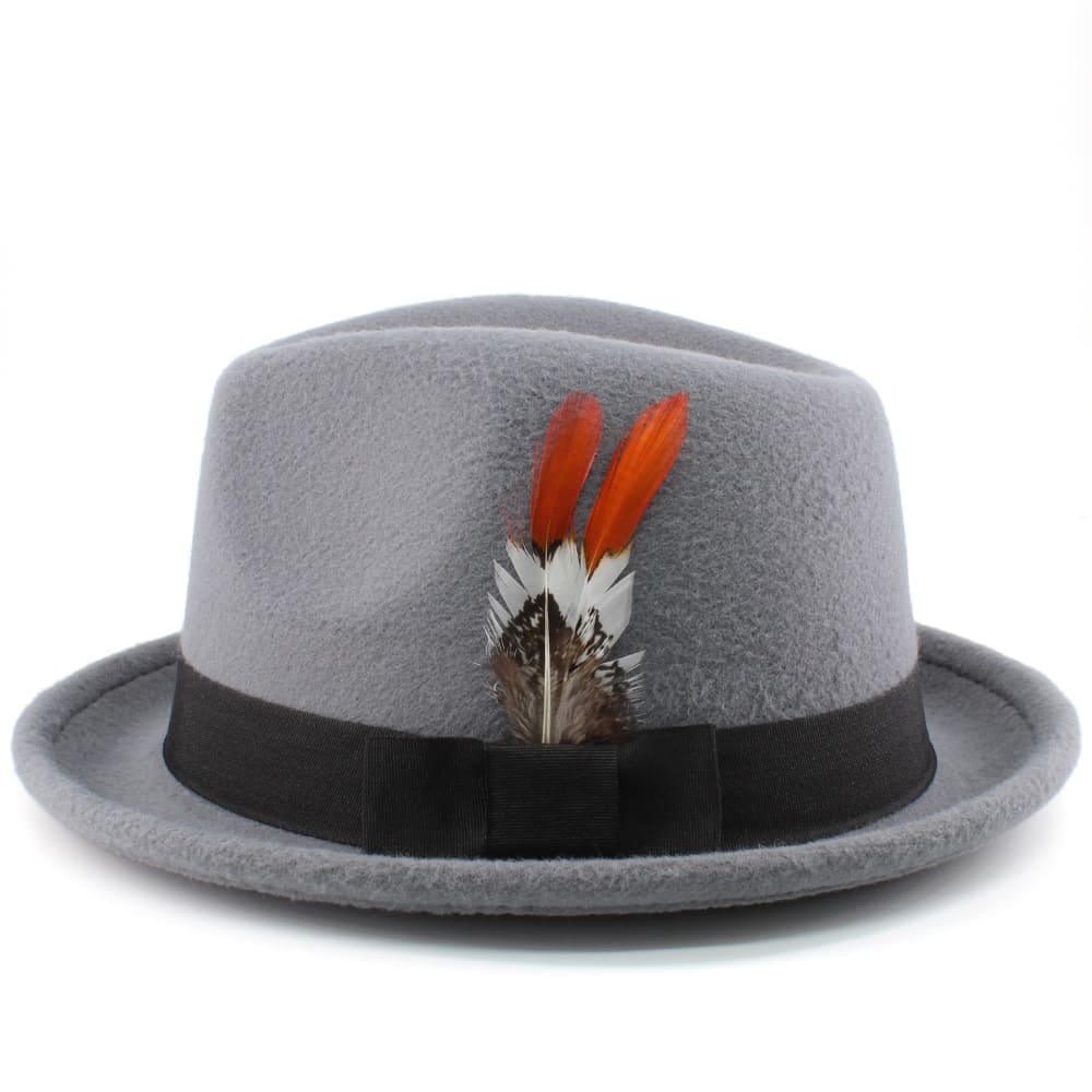 Wesley Feathers Wool Trilby Hat