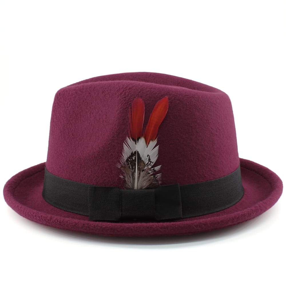 Wesley Feathers Wool Trilby Hat