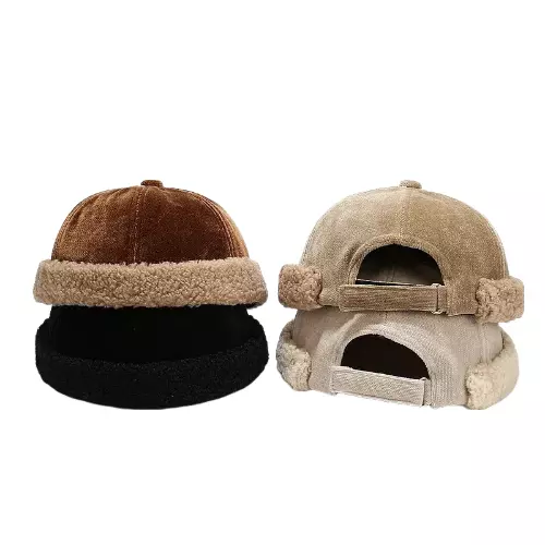 cold-protection-furry-melon-brimless-hat-cotton