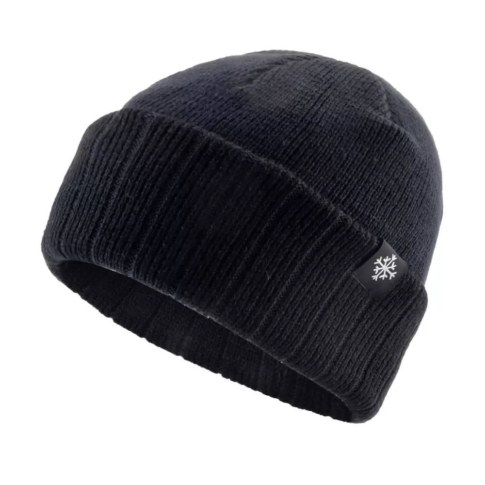 Winter Ice Striped Thick Beanie