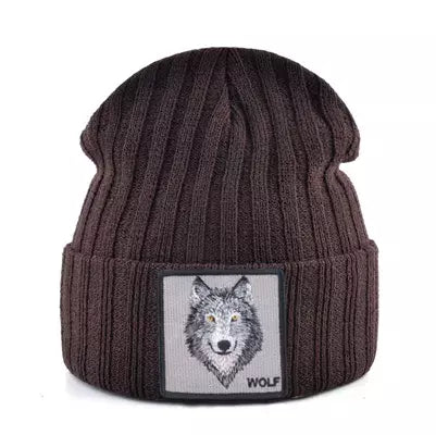 Wolf Knitted Beanie