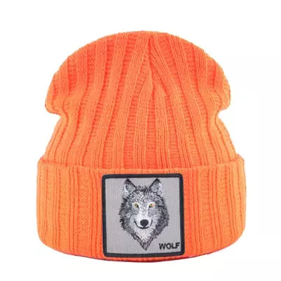 Wolf Knitted Beanie