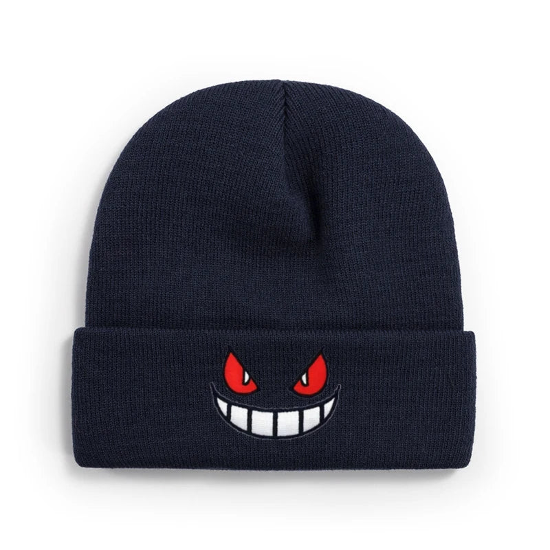 Anime-AdventureTime-Pokemon-Scary-Warm-Winter-Street-Men-Women-Striped-Vintage-Retro-Brimless-Hat