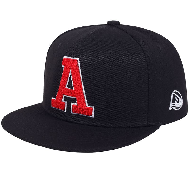 A Letter Cotton Snapback Cap