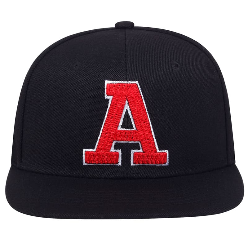 A Letter Cotton Snapback Cap