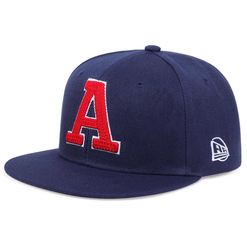 A Letter Cotton Snapback Cap