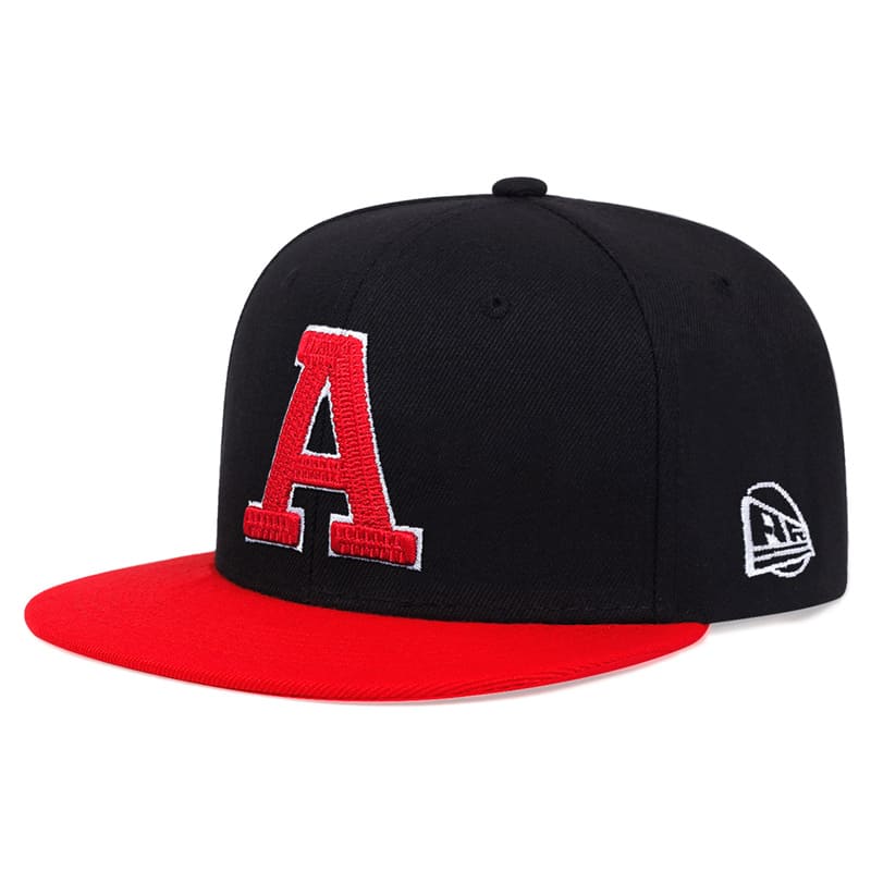 A Letter Cotton Snapback Cap