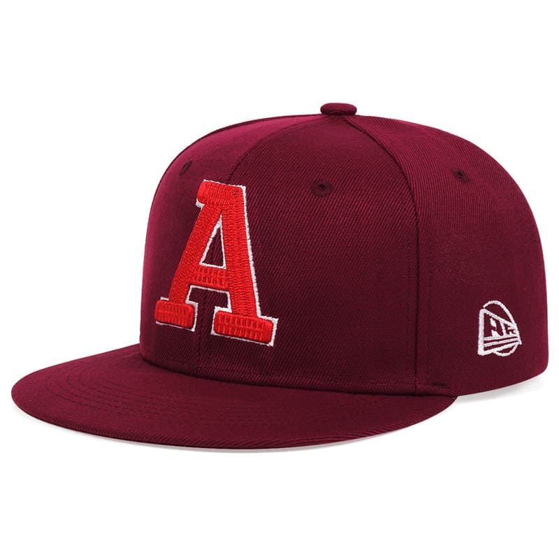 A Letter Cotton Snapback Cap