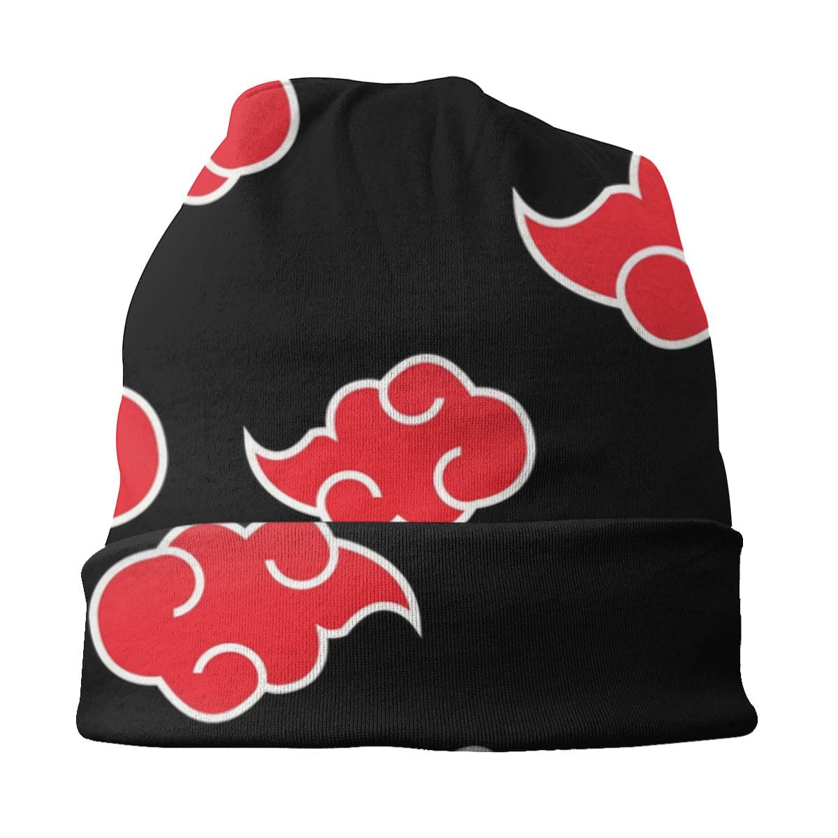 Anime Red Clouds Black Beanie