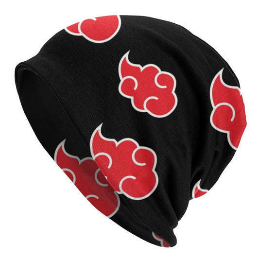 Anime Red Clouds Black Beanie