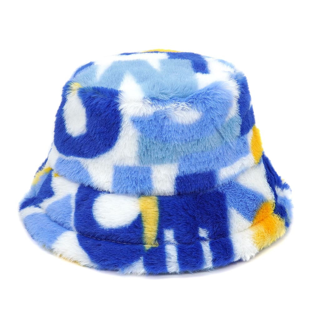 Athleisure Letters Fur Bucket Hat