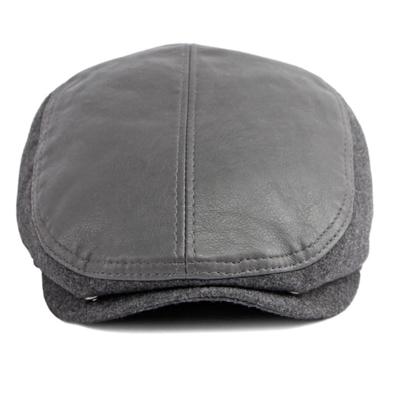 Belford Leather Earflaps Flat Cap