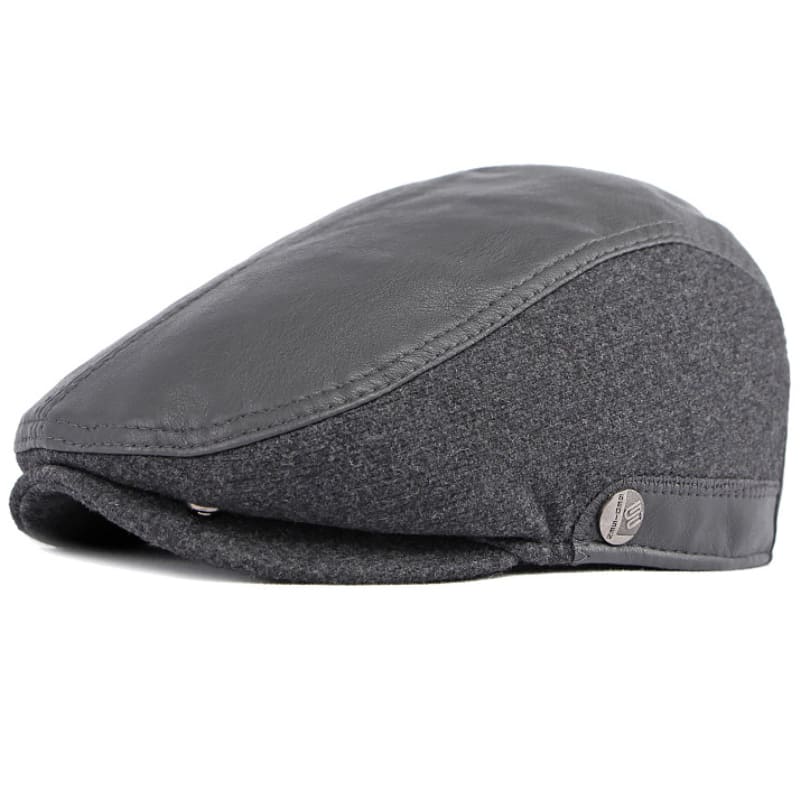 Belford Leather Earflaps Flat Cap