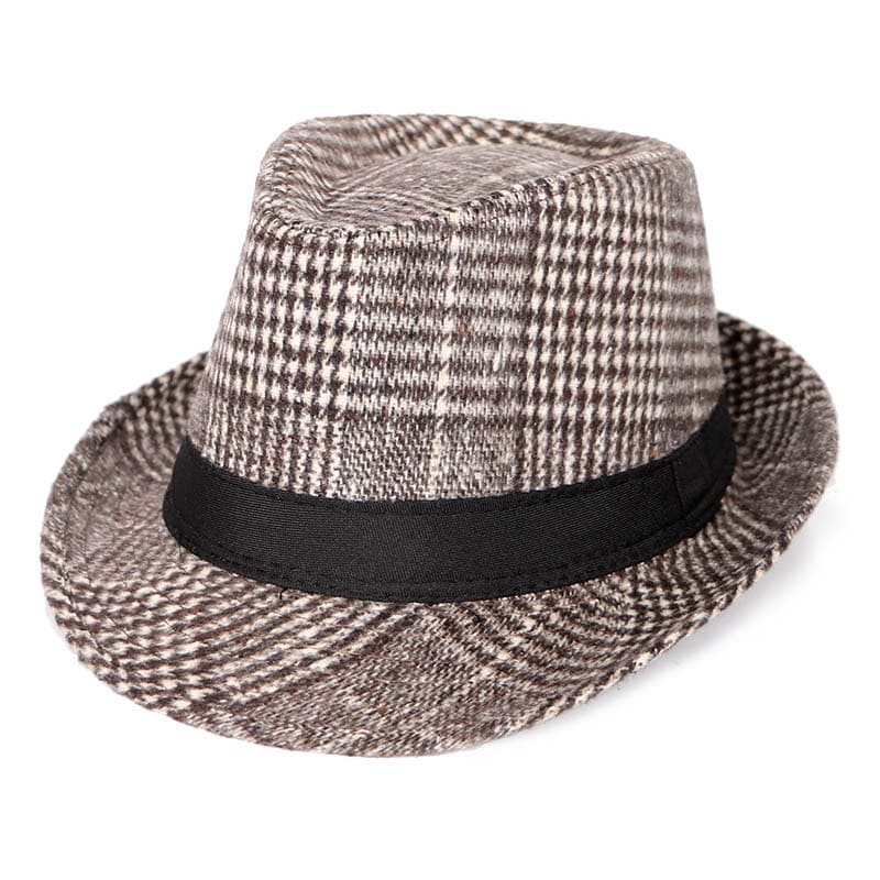 Black Ribbon Tartan Trilby Hat