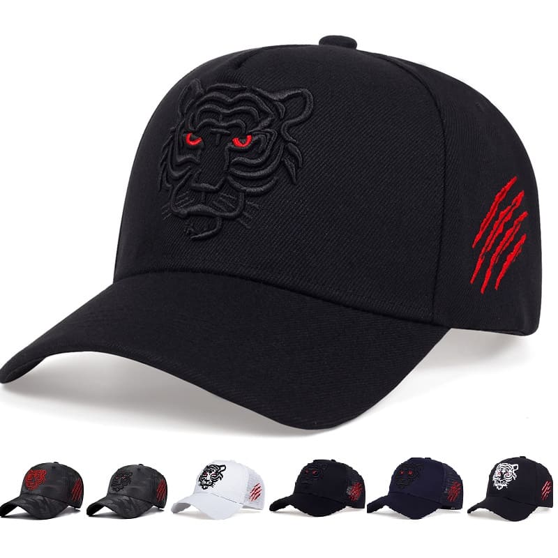 Black Tiger Cotton Baseball Cap