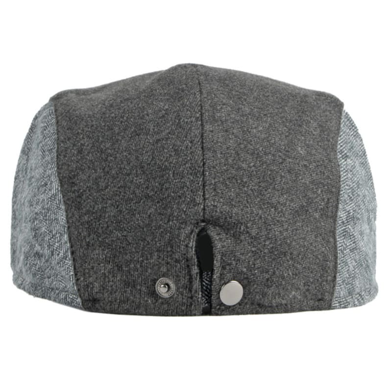 Bolton Plaid & Herringbone Flat Cap