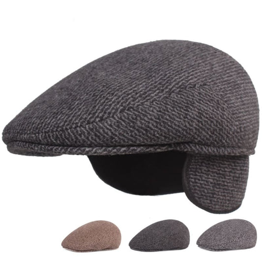 Bonloc Winter Earflaps Flat Cap