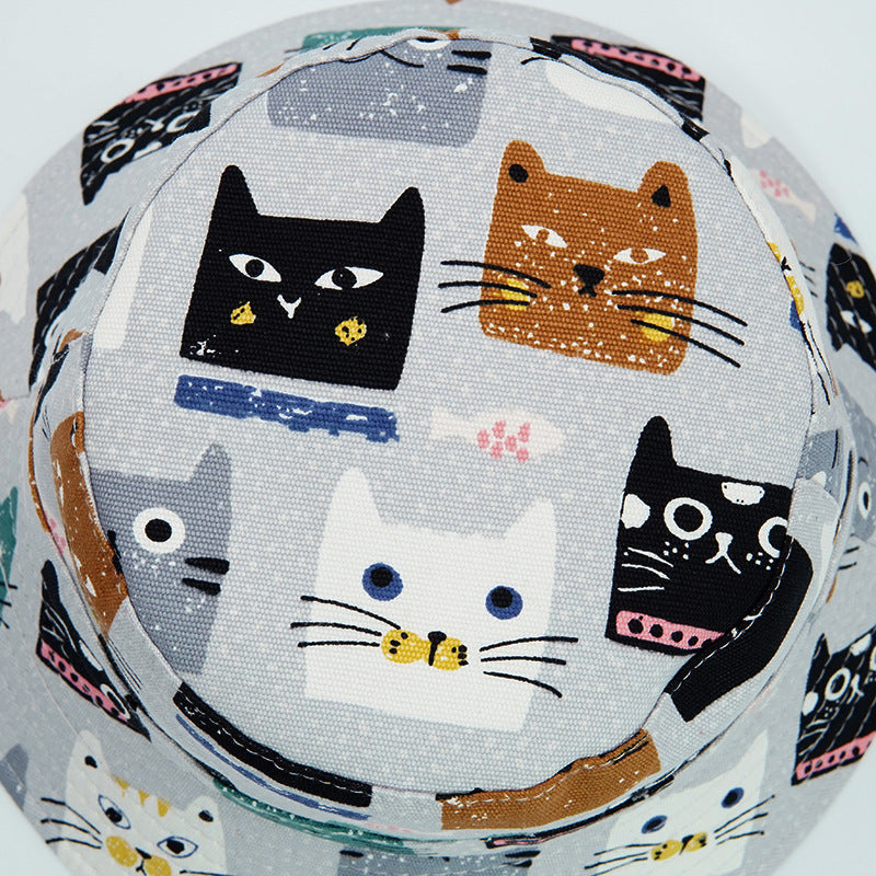 Cartoon Cat Faces Bucket Hat