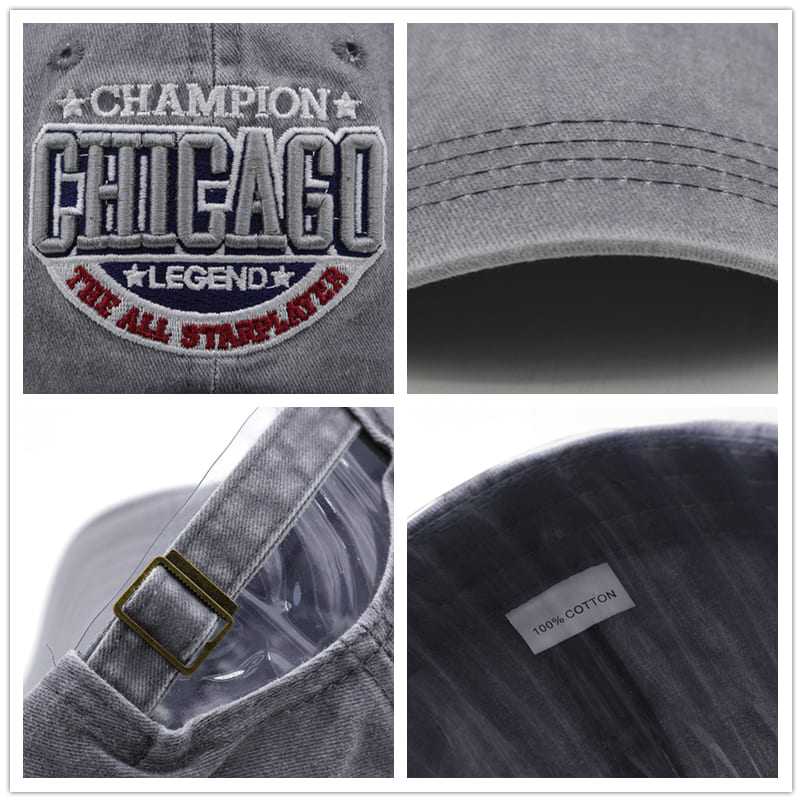 Chicago Washed Cotton Baseball Caps