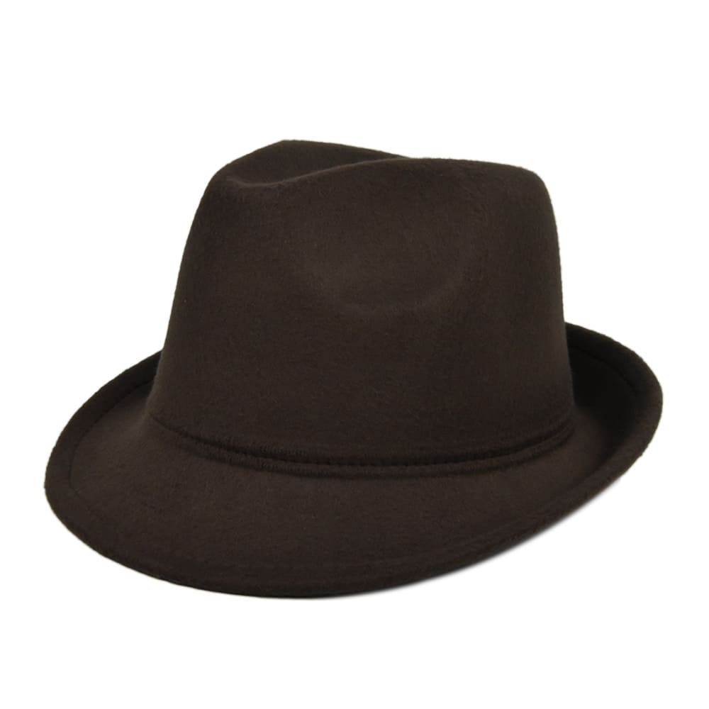 Classic Plain Felt Trilby Hat